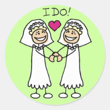 Lesbische Gastgeschenke Hochzeit Aufkleber