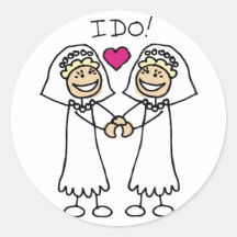 Lesbische Gastgeschenke Hochzeit Runde Sticker