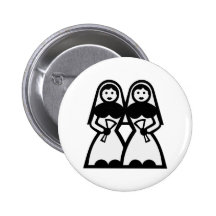 Lesbische Hochzeit Buttons