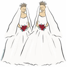 Lesbischer Hochzeitstorte-Deckel Foto Figuren