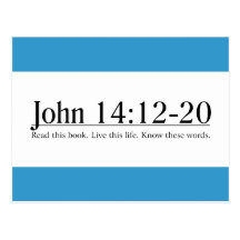 Lesen Sie das Bibel-John-14:12 - 20 Postkarte