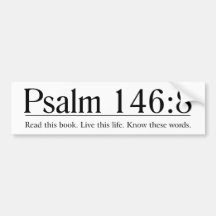 Lesen Sie das Bibel-Psalm-146:8 Autoaufkleber
