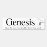 Lesen Sie die Bibel-Genese 1 Auto Sticker