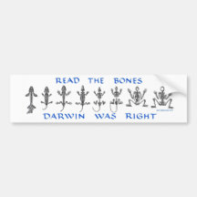 Lesen Sie die Knochen, Darwin war recht Autoaufkleber
