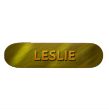 Leslie-Goldkundenspezifische Skateboardplattform d Individuelle Skateboarddecks