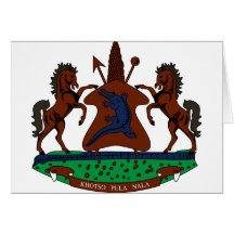 Lesotho-Emblem Grußkarten