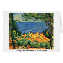 L'Estaque mit roten Dächern durch Paul Cezanne Karte