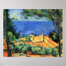 l'Estaque mit roten Dächern durch Paul Cezanne Plakatdrucke
