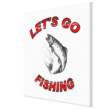 Lets gehen, eingewickelte Leinwand 20x20 zu fische Leinwanddruck