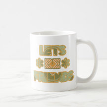 Lets ist Freunde Retro Trendy Kaffee Tasse