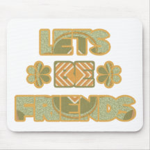 Lets ist Freunde Retro Trendy Mousepad