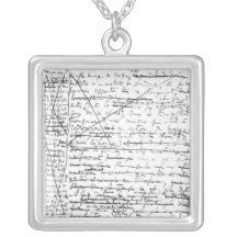 Letzte Seite 'eines La Recherche du Temps Perdu' Personalisierte Halskette