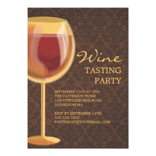 Leuchtende Wein-Glas-Wein-Probieren-Party Einladun
