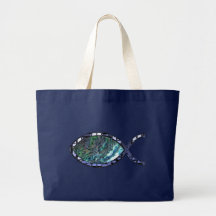 Leuchtendes christliches Fisch-Symbol Einkaufstasche