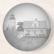 Leuchtturm des Würfel-Kopf-(Dyce Kopf) Bierdeckel