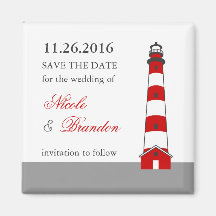 Leuchtturm-Save the Date Magnet Magnete