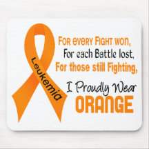 Leukämie I tragen stolz Orange Mousepads