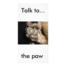 Leuke kaart franse bulldog Talk to the paw Fotokaart