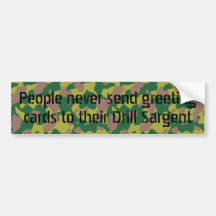 Leute schicken nie Karten zu ihrem Bohrgerät Sarge Autosticker