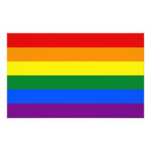 LGBT Gay Pride-Regenbogen-Flagge Fotografischer Druck