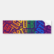 LGBT WORT-MUSTER-FARBE - .PNG AUTO AUFKLEBER