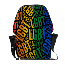 LGBT WORT-MUSTER-FARBE - .PNG KURIERTASCHE