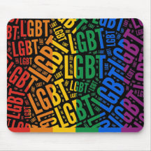 LGBT WORT-MUSTER-FARBE - .PNG MOUSEPADS