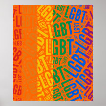 LGBT WORT-MUSTER-FARBE - .PNG POSTERDRUCKE
