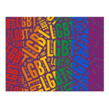 LGBT WORT-MUSTER-FARBE - .PNG POSTKARTEN