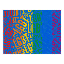 LGBT WORT-MUSTER-FARBE - .PNG POSTKARTEN