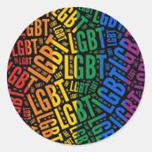 LGBT WORT-MUSTER-FARBE - .PNG STICKER