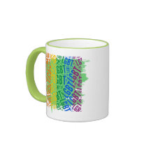 LGBT WORT-MUSTER-FARBE - .PNG TASSEN