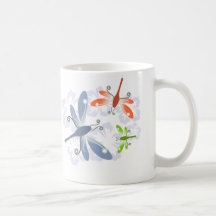 Libellen-Blume Kaffee Tasse