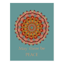 Libellen-Flügel-OM-Mandala-Postkarte