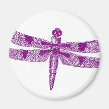 Libellen-Grafik rund Magnets