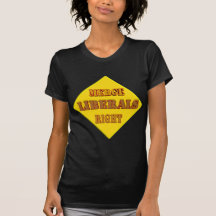Liberale verschmelzen nach rechts t-shirt