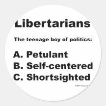 Liberalistische Definition Runde Aufkleber