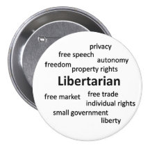 Liberalistische Philosophie und Werte Buttons