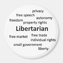 Liberalistische Philosophie und Werte Magnete