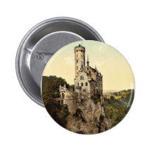 Lichtenstein-Schloss, Wurtemburg, Deutschland magn Anstecknadelbutton