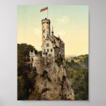 Lichtenstein-Schloss, Wurtemburg, Deutschland magn Plakat