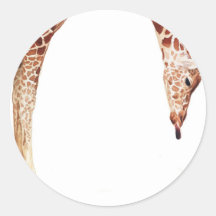 "Licker" Giraffen-Tier-Tier-Aquarell Sticker
