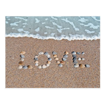 Liebe auf dem Strand Postkarte