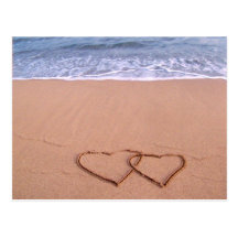 Liebe auf dem Strand Postkarten