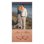 Liebe auf der Strandfotoschablone Photokartenvorlagen