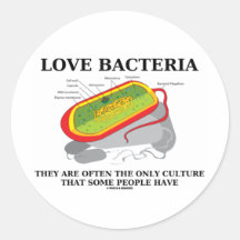 Liebe-Bakterien züchten häufig nur einige Leute ha Runde Sticker