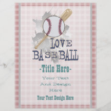 "LIEBE-BASEBALL" Sport personalisierter Flyer
