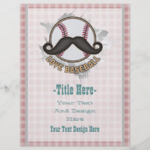 "LIEBE-BASEBALL" Sport-Schnurrbart personalisierte