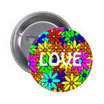 Liebe-Blumen-Power-CollagePin Button