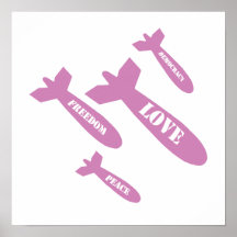 LIEBE-BOMBEN - PLAKATDRUCK